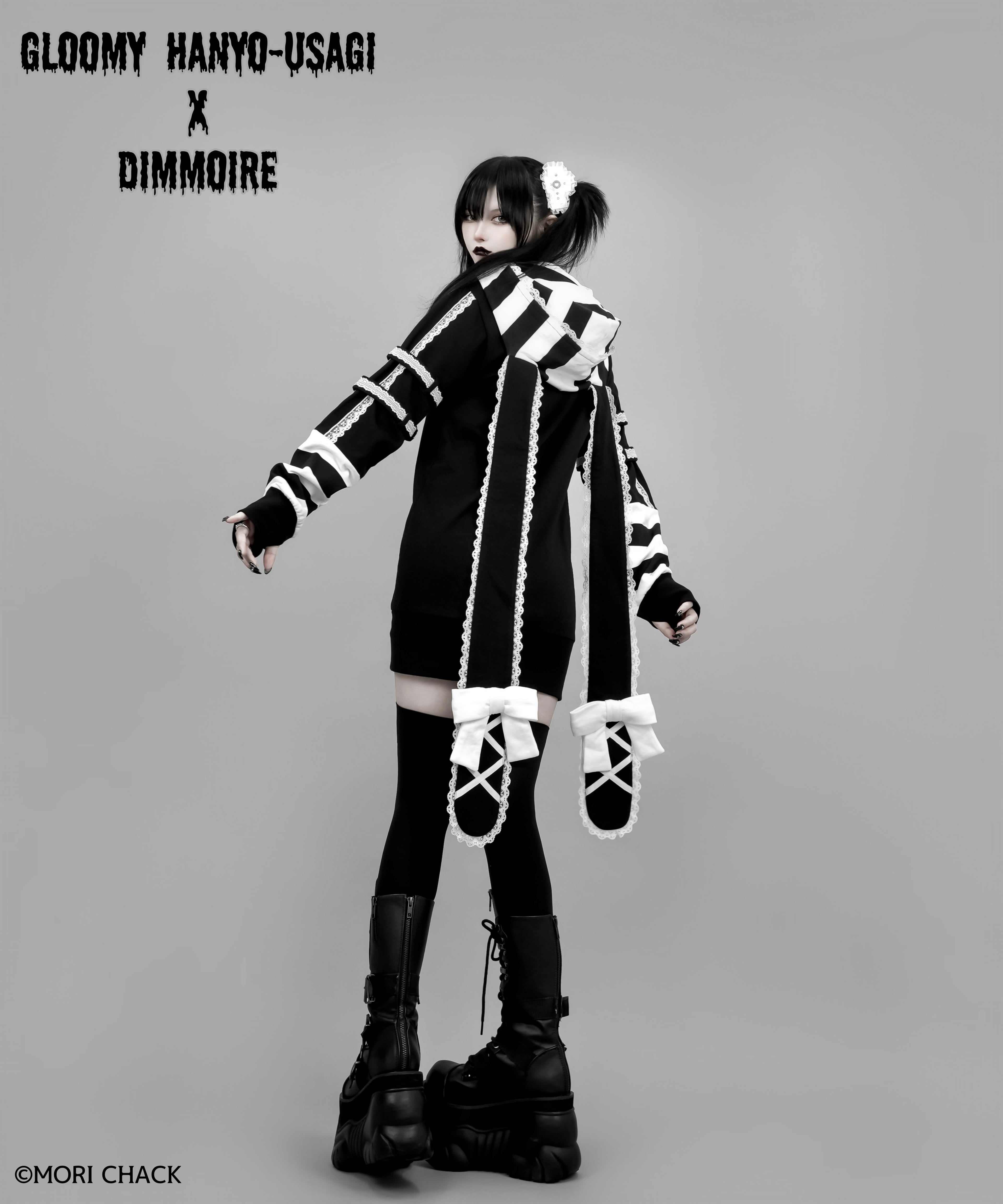 汎用うさぎ パーカー 受注予約商品】【HANYO-USAGI×DimMoire】汎用うさぎパーカー