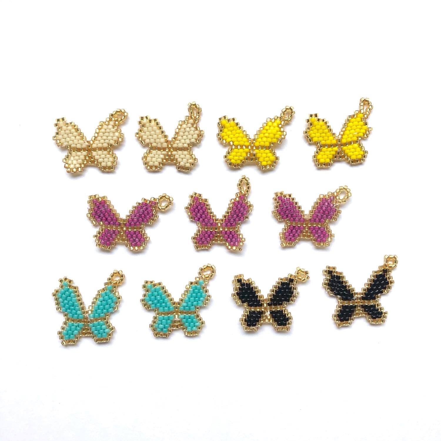 再入荷〉蝶ビーズステッチチャーム | Dua-アクセサリーパーツショップ