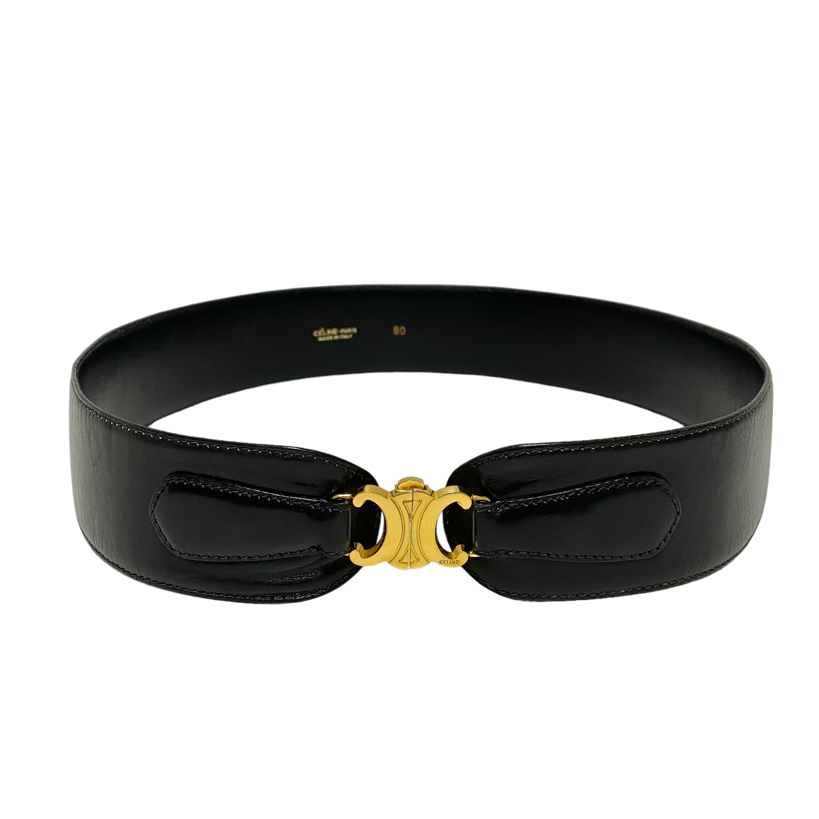 セリーヌ トリオンフバックル　ベルト　ブラック　80 セリーヌ トリオンフバックル ベルト ブラック 80 セリーヌ