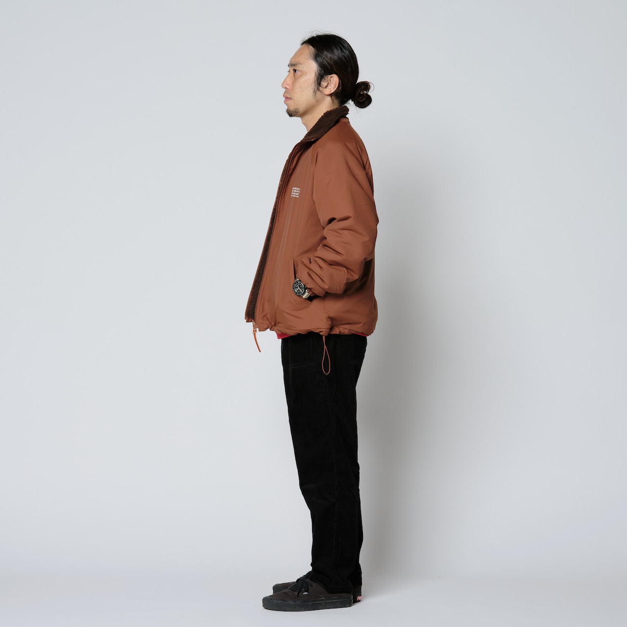 再発売【12/13(土)】【DARGO】 "NYLON & BOA" Reversible Jackets(CINNAMON BROWN)