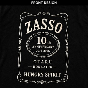 ZASSO 10周年記念 Tシャツ｜10th ANNIVERSARY 2016-2026｜ブラック S〜5XL
