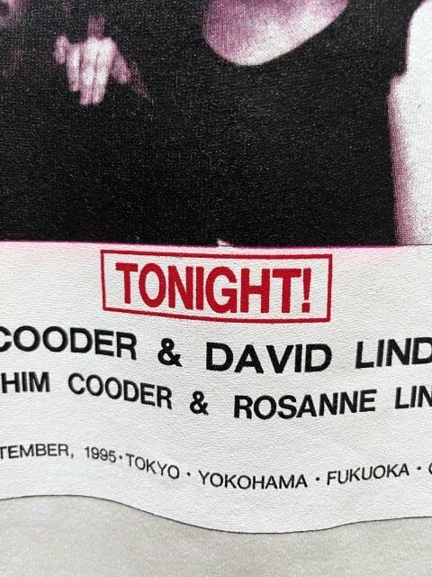 Ry Cooder-David Lindley Family Live Japan '95 T-Shirt/Dead Stock