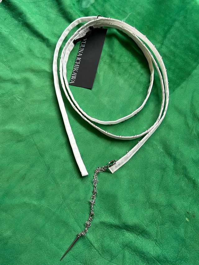 YUUNAICHIKAWA  Hook Tape Eye Chain Belt