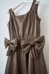 Reebok faux leather dress with gloves