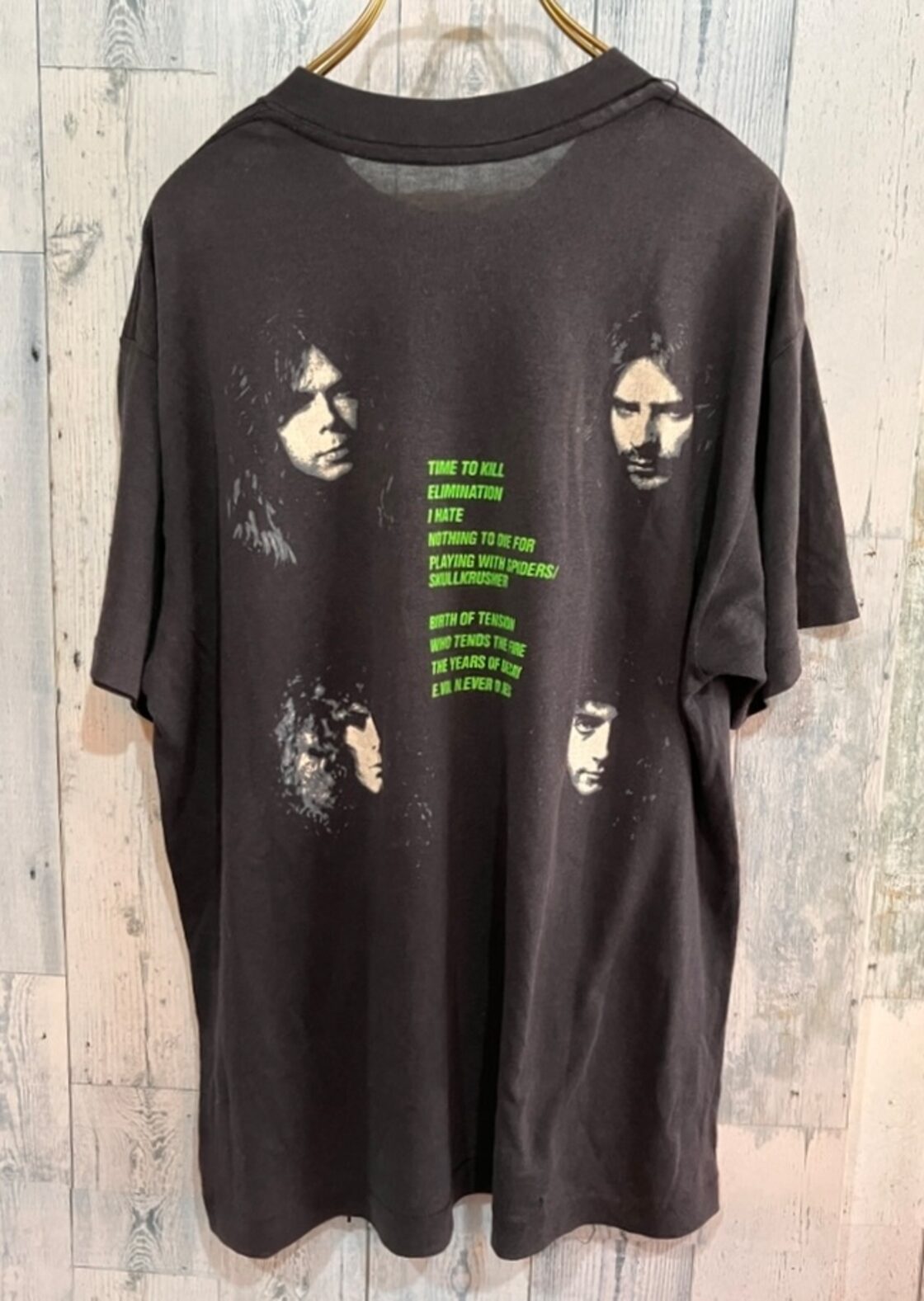80sビンテージOVERKILLオーヴァーキル シングルステッチTシャツ 