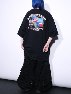 "Harley-Davidson" XXL over silhouette  front and back print tee