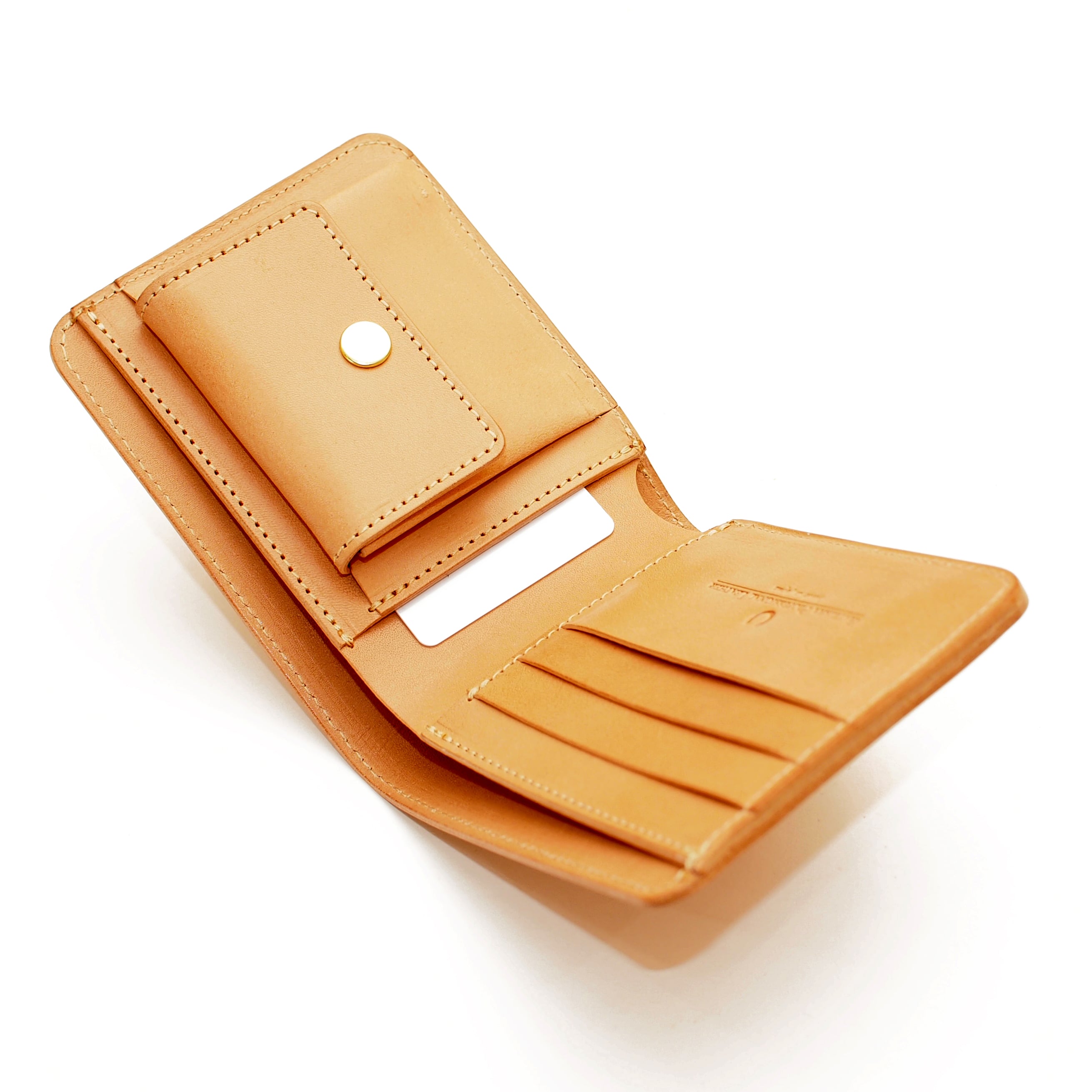 両銀面プレミアム仕様】2つ折りショートウォレット【栃木レザー牛革