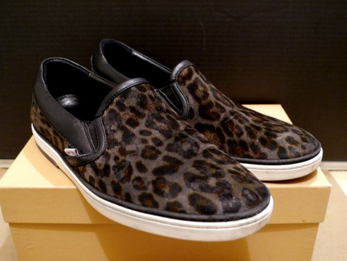 レア★JIMMY CHOO ジミーチュウ メンズ レオパード柄 スエードxレザー スニーカー スリッポン 41★
