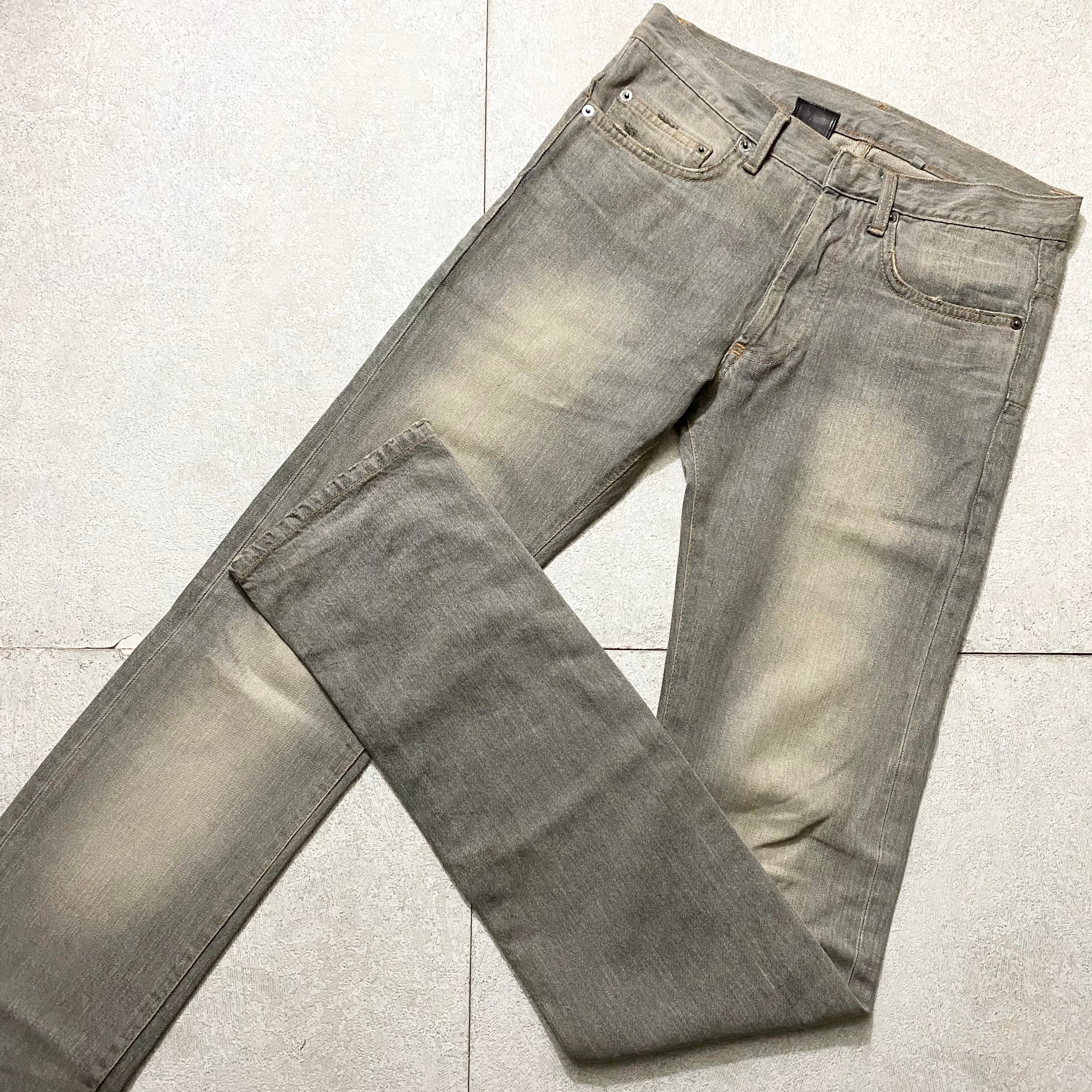 2006SS DIOR HOMME faded gray denim skinny pants | NOIR ONLINE