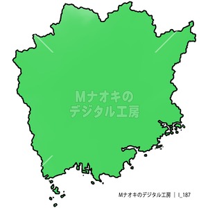 少しゆるい岡山県地図　A slightly loose map of Okayama prefecture