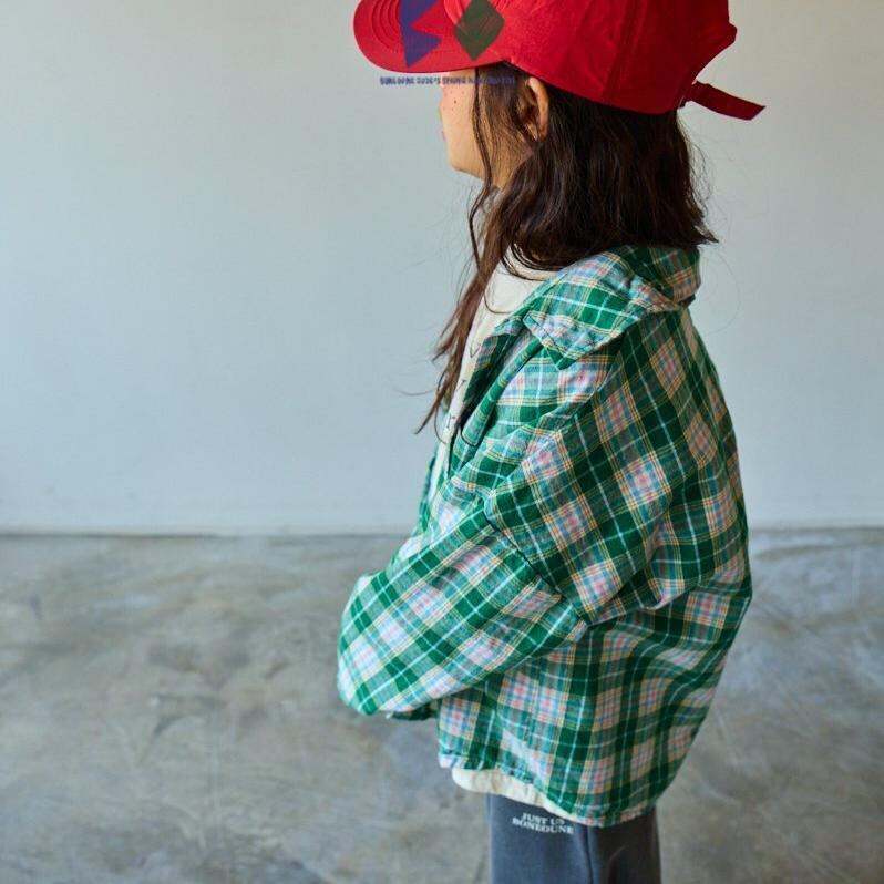 «予約»«ジュニアサイズあり»«Boneoune» マストチェックシャツ 2colors