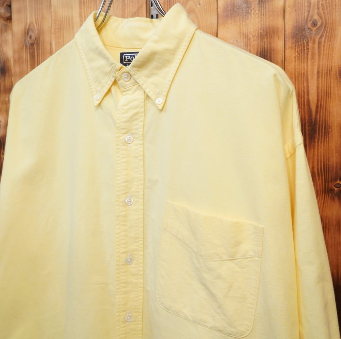 90s ralphlauren the big oxford 裾ポニー ボタンダウンシャツ L
