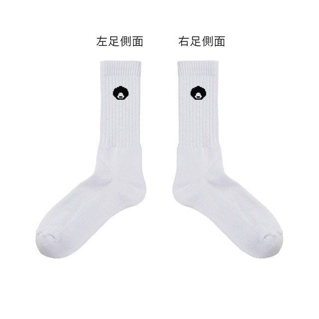 【WHO AM I】ICON MEN'S SOCKS（WHITE）｜メンズソックス（ホワイト）