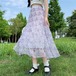 ✞ ストレッチメッシュ花柄プリーツスリムAラインスカート 大人女子☆ エラスティック 伸縮 スウィート ✞ゴスロリ SM ミリ 甘ロリ クラロリ 和ロリ エレガント 黒ロリ 姫ロリ 華ロリ BB-BB3908239
