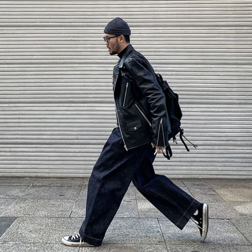 JIAOLANDI斜めジップライダースジャケット | Pay ID