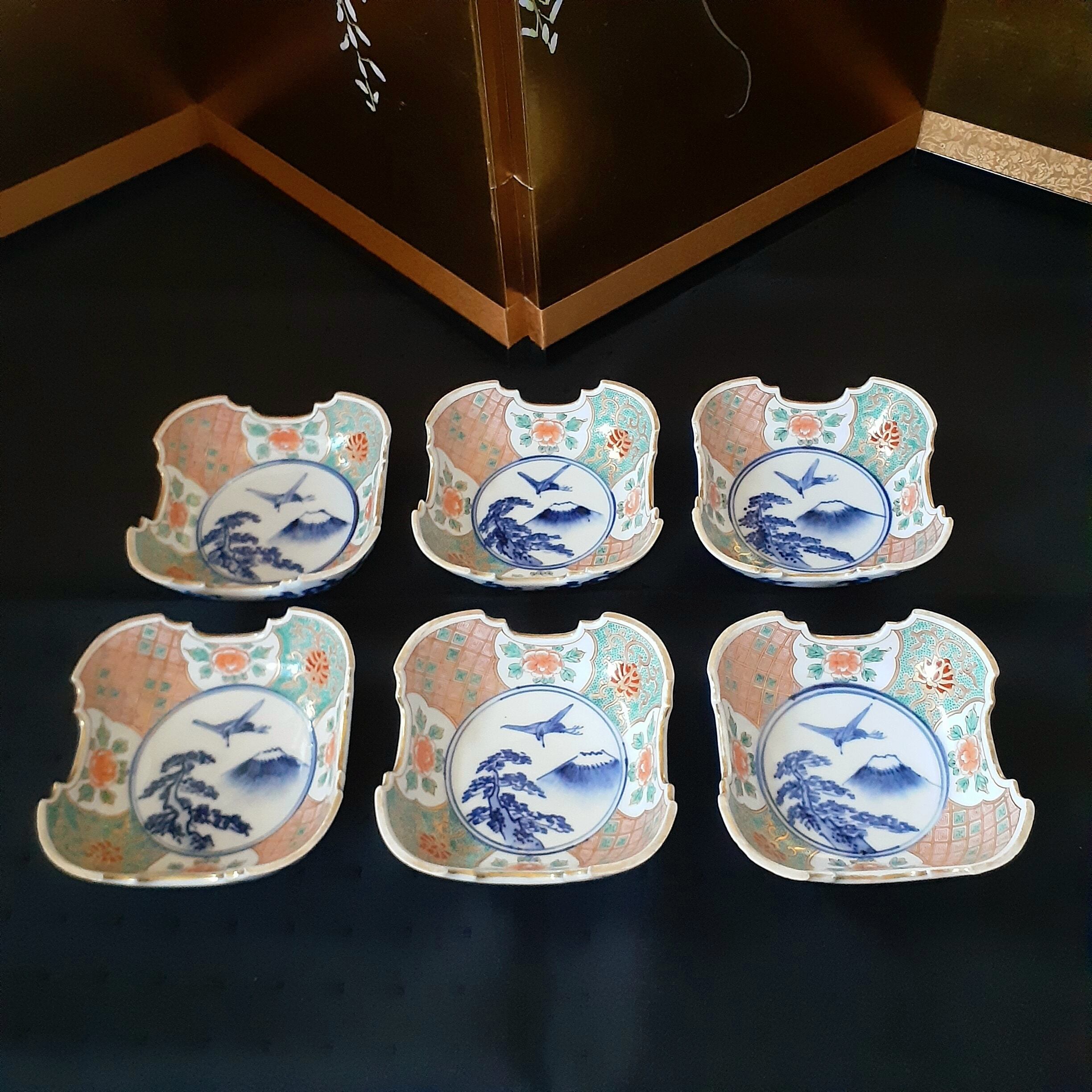 古染写 染付琵琶形皿 平向付 残り1客あり | 骨董セレクトショップ
