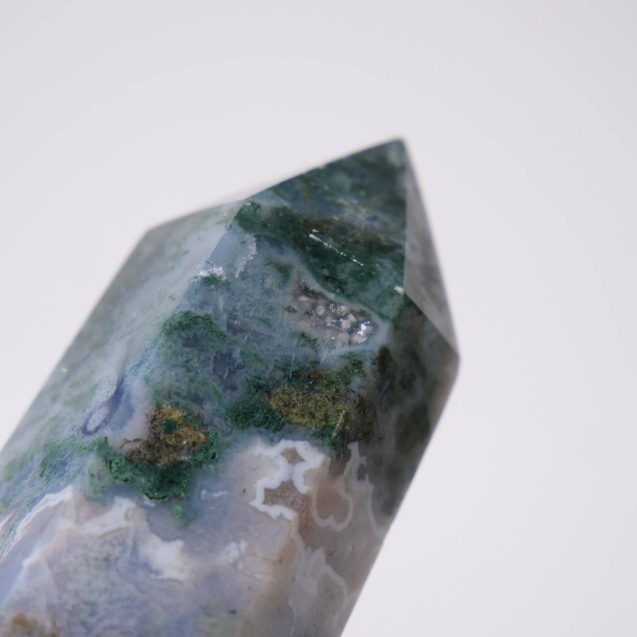 モスアゲートタワーポイントドゥルージ天然石