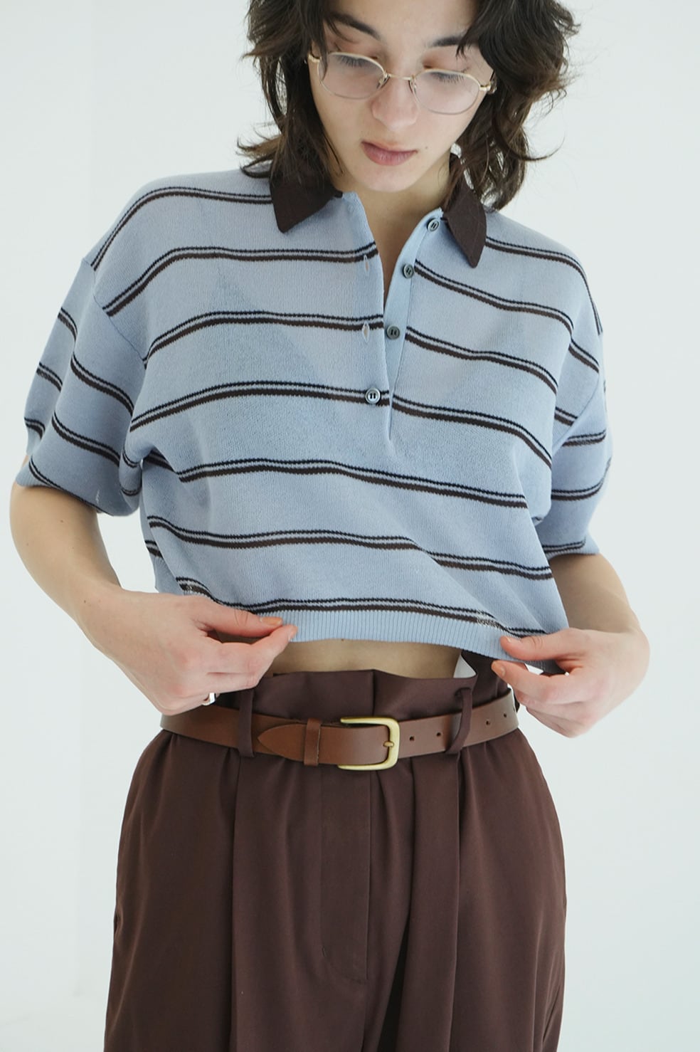 トップス CLANE SPONGY SHEER POLO KNIT TOPS CLANE SPONGY SHEER POLO KNIT TOPS 3色展開 | FLICKA ASHIYA