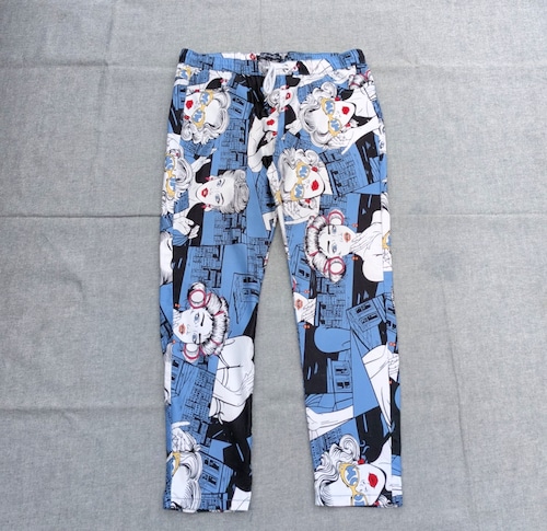 pop art print stretch taiperd easy pants 小岩店