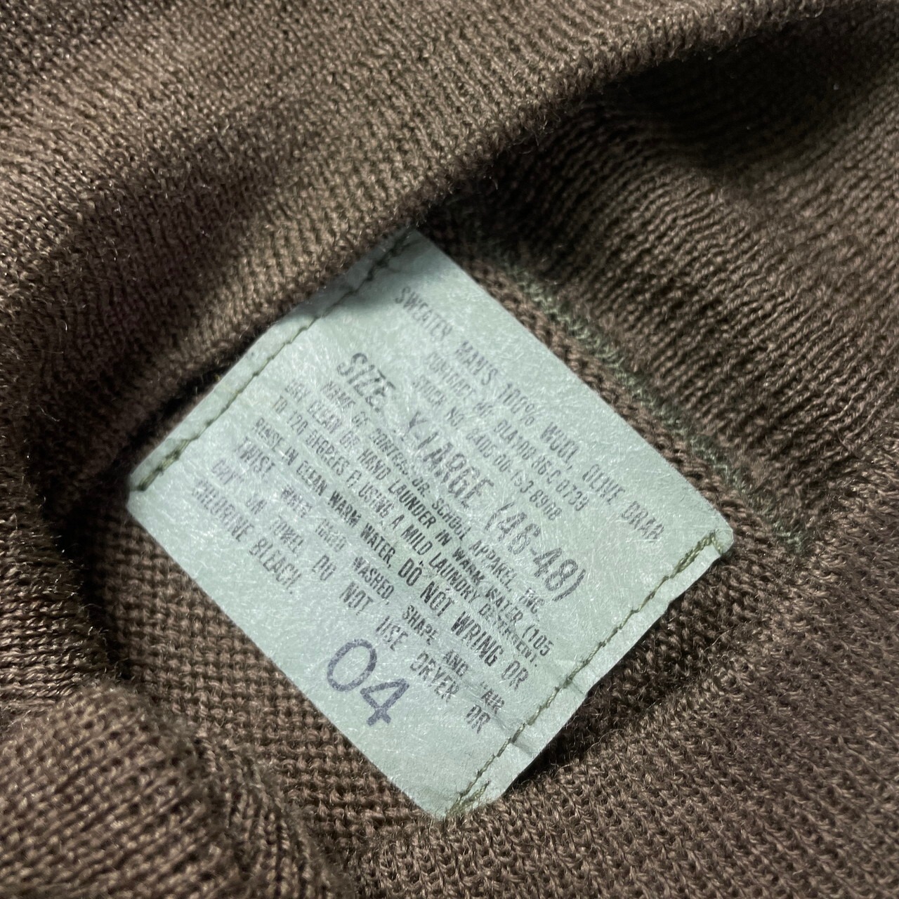 80年代 U.S.ARMY 米軍実品 ヘンリーネック ミリタリー コマンドニット 