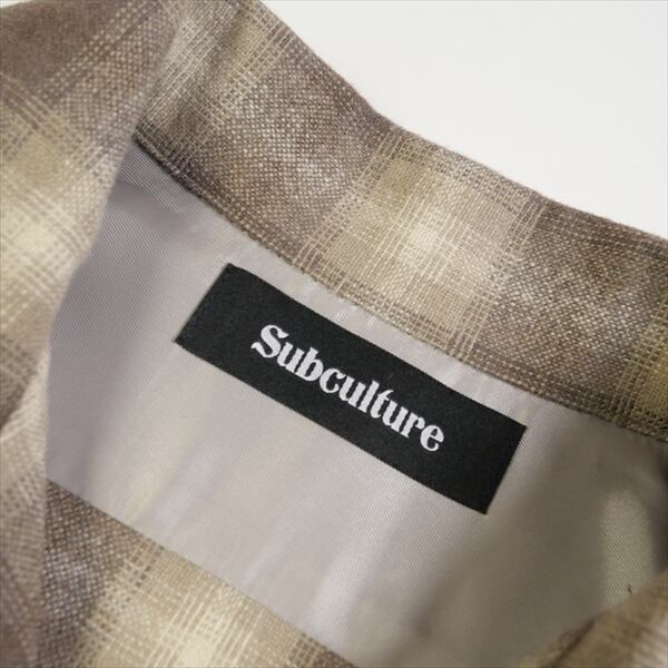 Size【3】 SubCulture サブカルチャー WOOL CHECK SHIRT PURPLE 長袖 