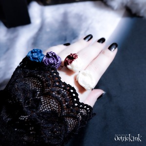 深海薔薇リング（Purple）｜KRAKEN Bubble Rose Ring