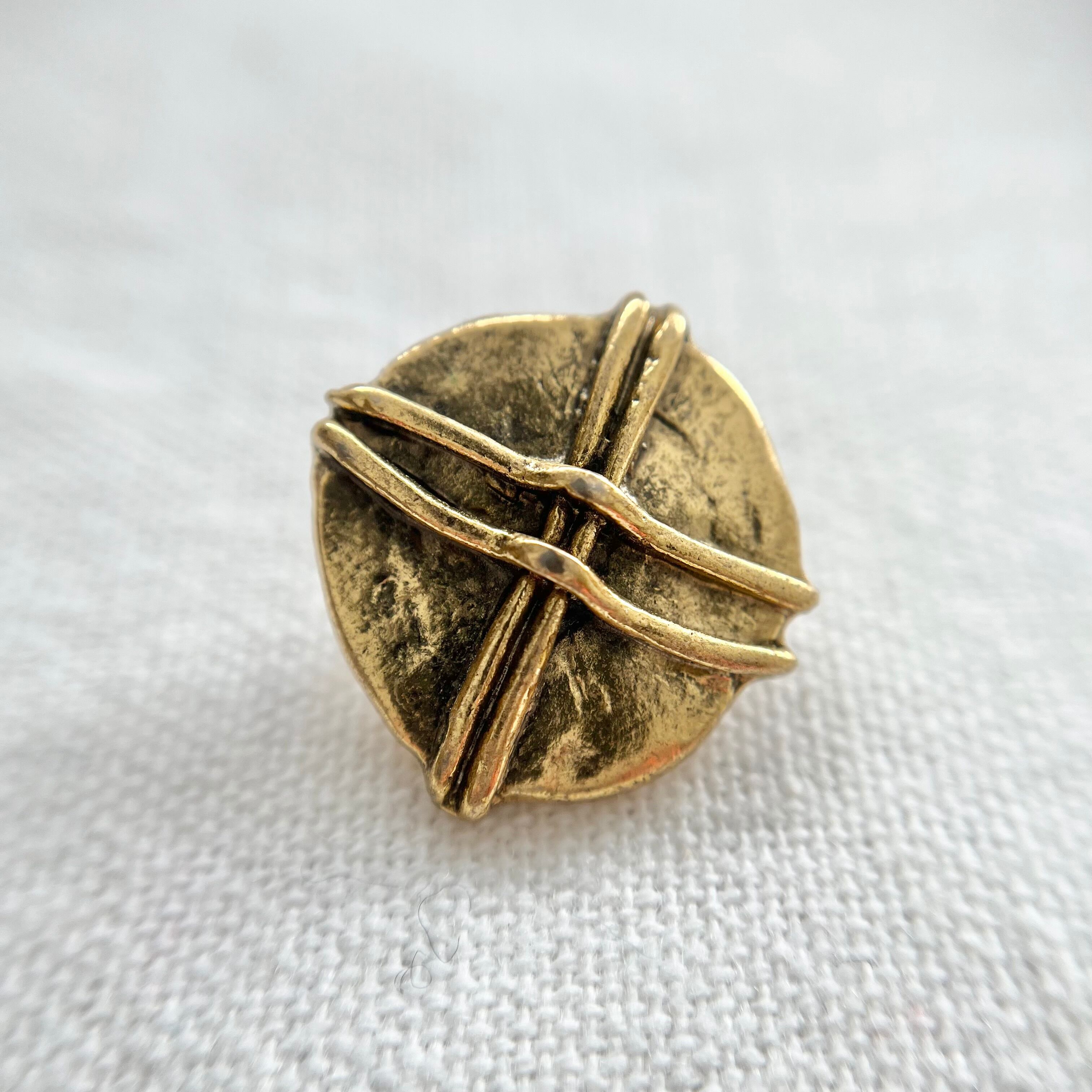 変形スクエア クロスライン×ゴールド 22㎜