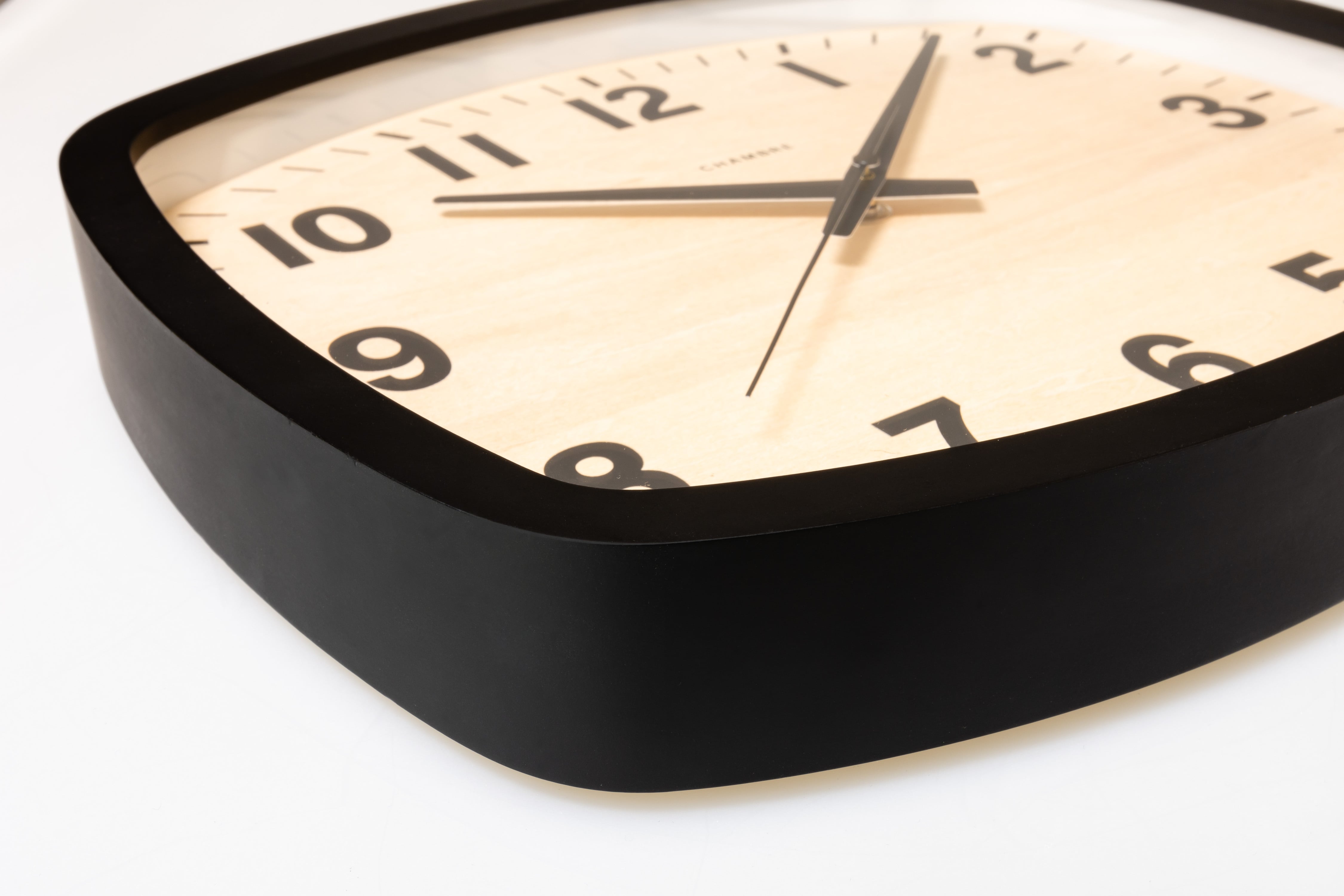 電波時計 R-SQUARE CLOCK BLACK | シャンブル【CHAMBRE】byインターゼロ