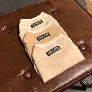 【PET】2色展開着心地抜群の無地ORボーダー柄タンクトップ