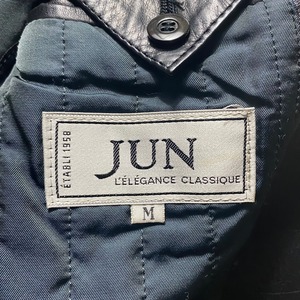 vintage JUN black leather tailored jacket