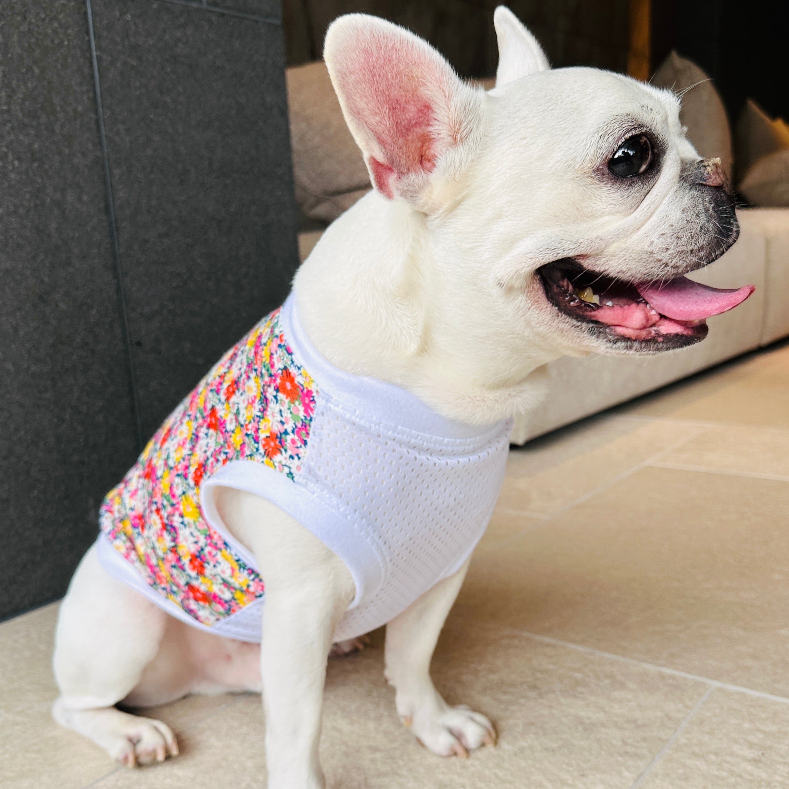 フロントメッシュタンクトップ＊リバティ柄＊ | 犬服BUTTER