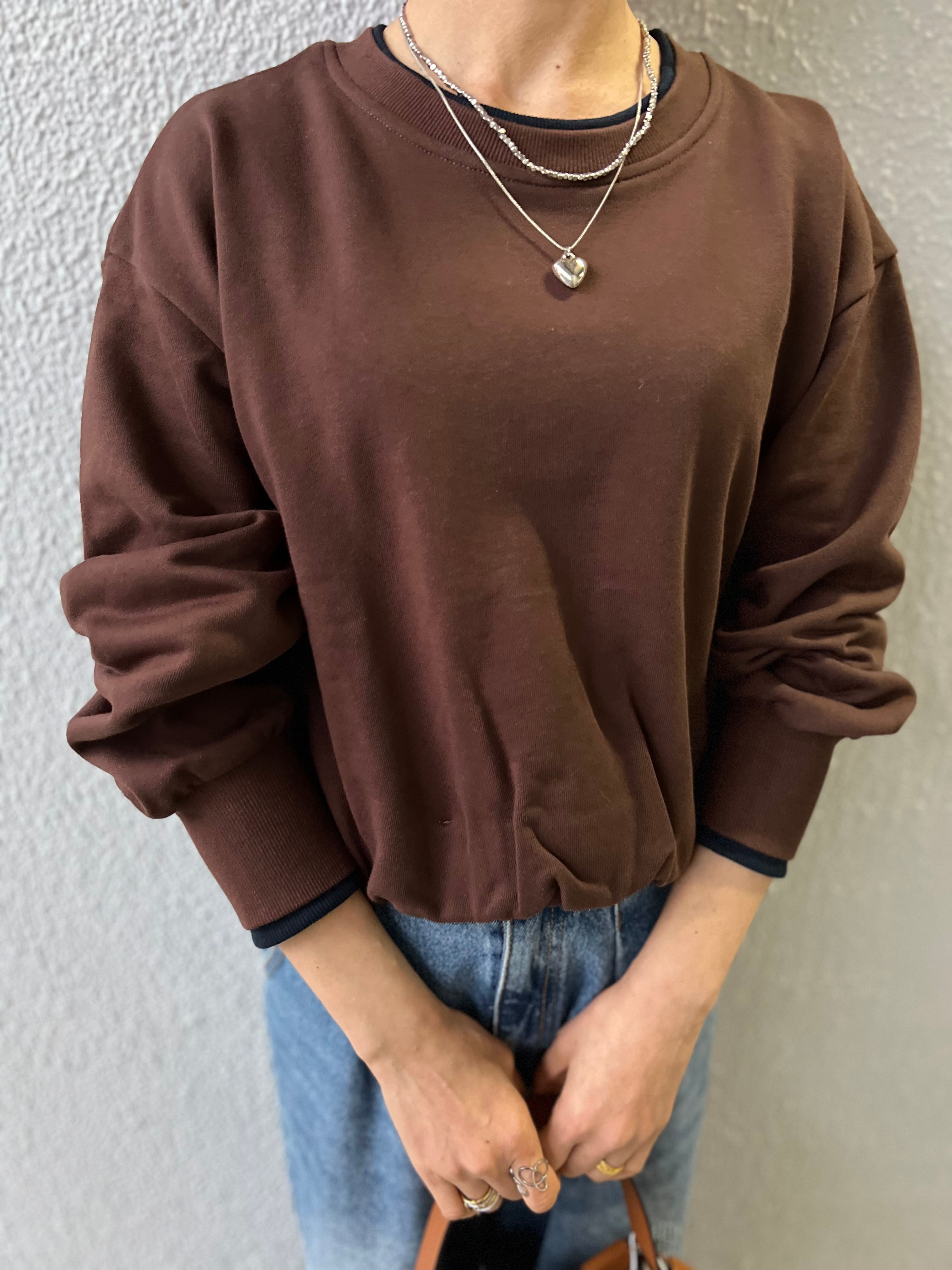 【SELECT】配色レイヤードバルーンプルオーバー 25-0679