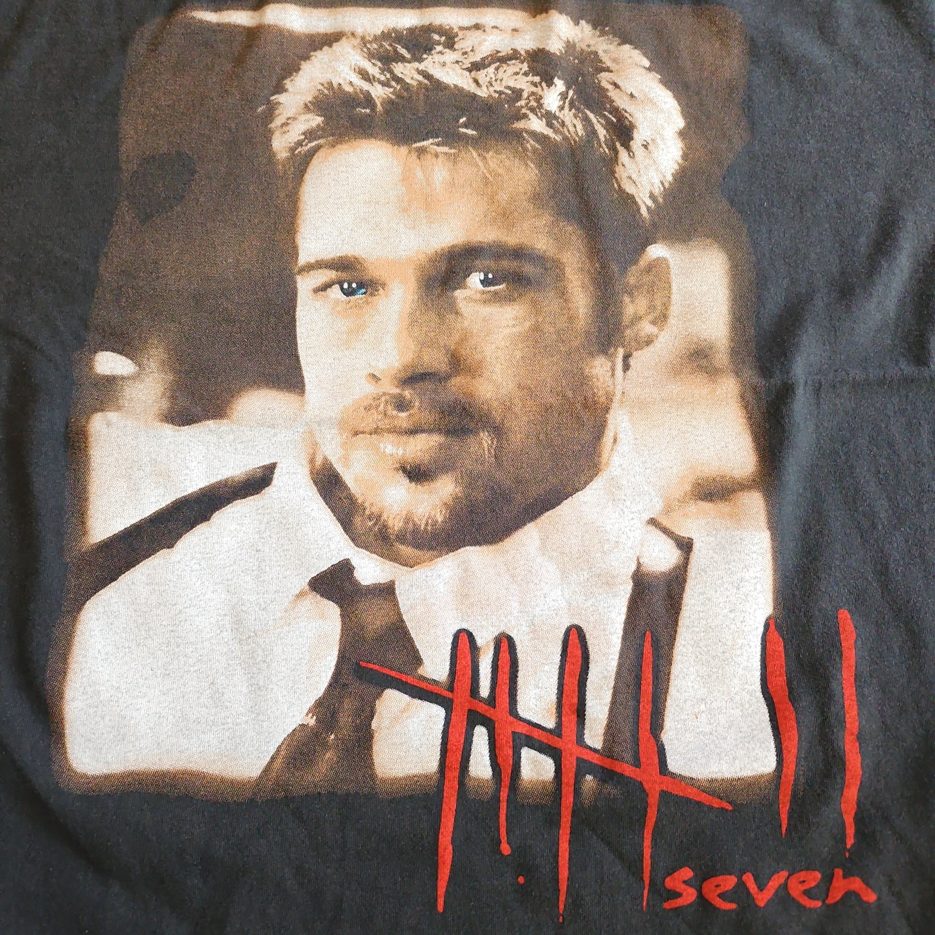 Seven セブン ブラッドピット Movie Tシャツ フェードブラックXL seven セブン ブラッドピット S/S 映画 Tシャツ ブラック L - メルカリ