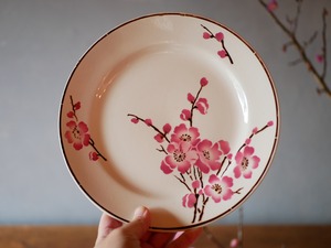 在庫→１   Fleurs de pêche 【桃の花】平皿 フランスアンティーク