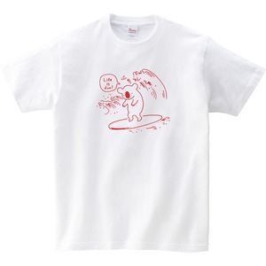 サーフィンコアラ Tシャツ am14 ゆるキャラ 手描き コアラ  アニマル おもしろtシャツ 動物 哺乳類