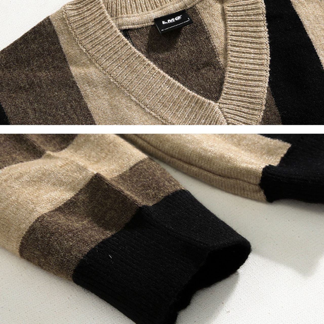 マルチストライプVニット　MT0080381