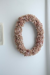 オレンジスターチスのoval  wreathe Lサイズ
