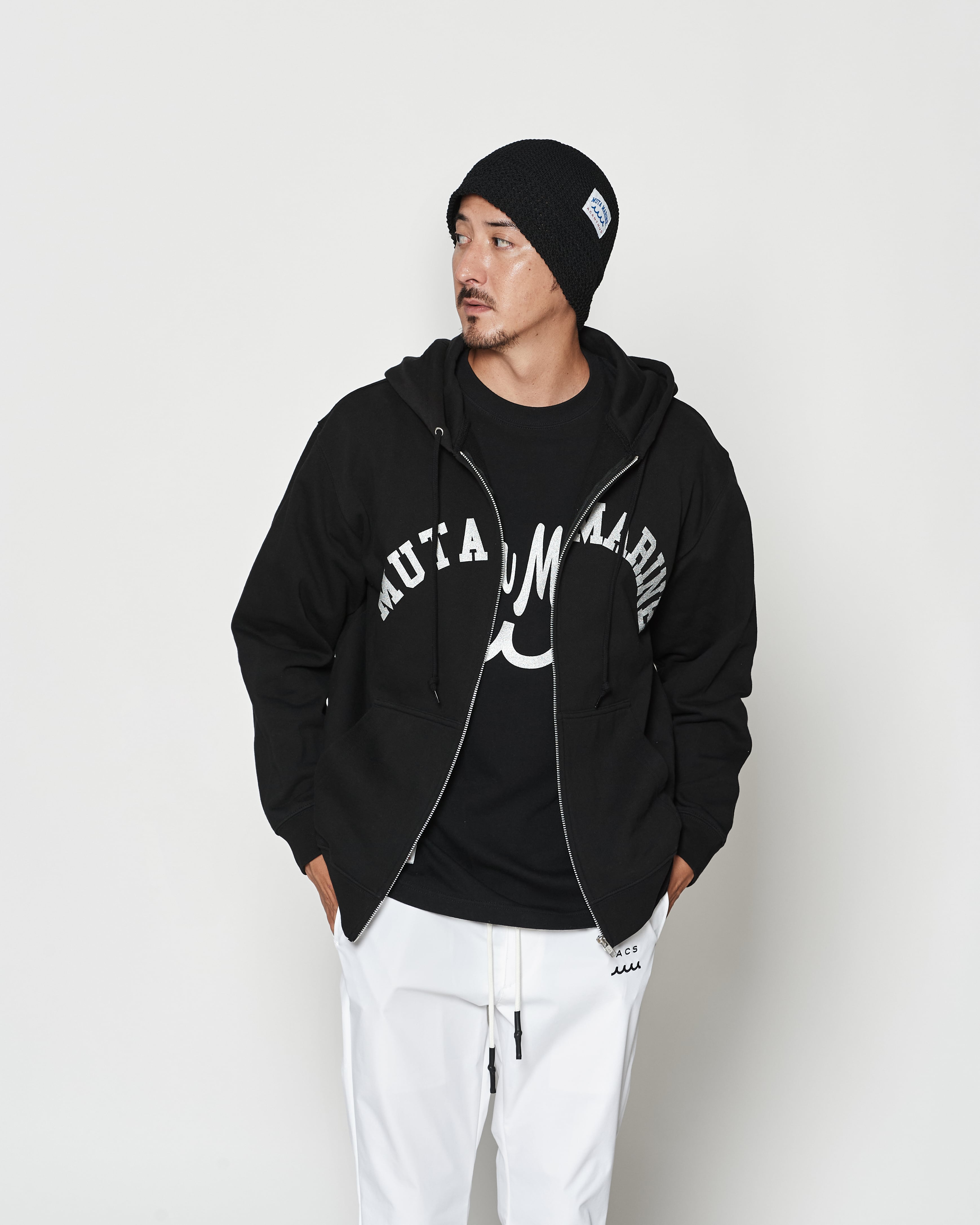 muta MARINE × ACANTHUS アーチロゴ ジップアップ パーカー | ACANTHUS