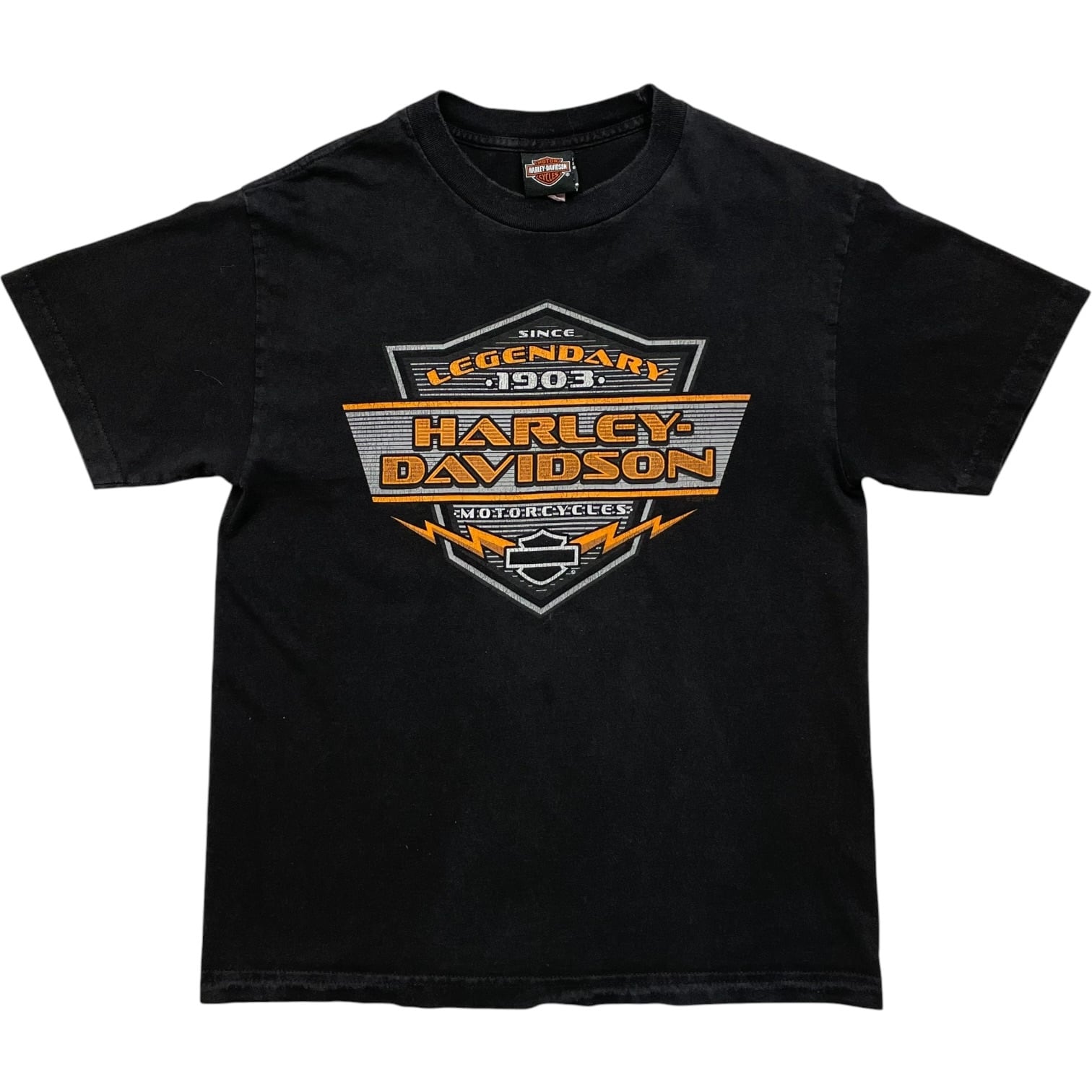 《M》Harley-Davidson ハーレーダビッドソン Tシャツ フロントプリント バックプリント ブラック no.10143