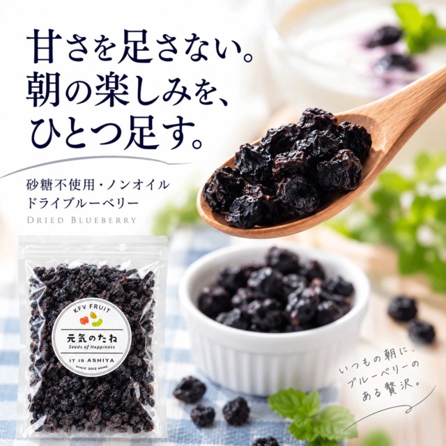 ドライフルーツ 【送料無料】砂糖不使用 無添加 [ ブルーベリー ] 小分け オイル不使用 保存料不使用 100g～