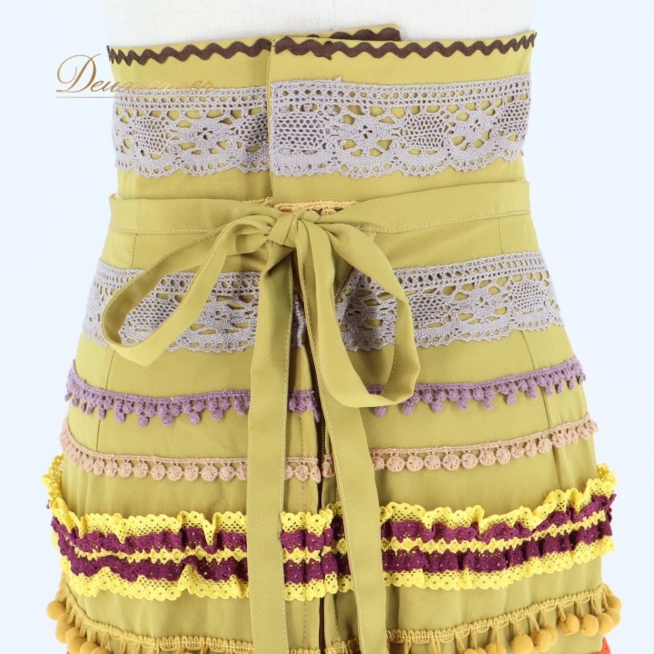 フラメンコ 衣装 ソニアジョーンズ SONIA JOHNES ファルダ スカート エプロン ボランテ フリル 装飾 レース オレンジ カーキ 黄土色 カーキ系 ブラウン系 オレンジ系 フラメンコ スカート お洒落 舞台衣装 エスニック タイト レディース フリルスカート 衣装セット ダンス衣装