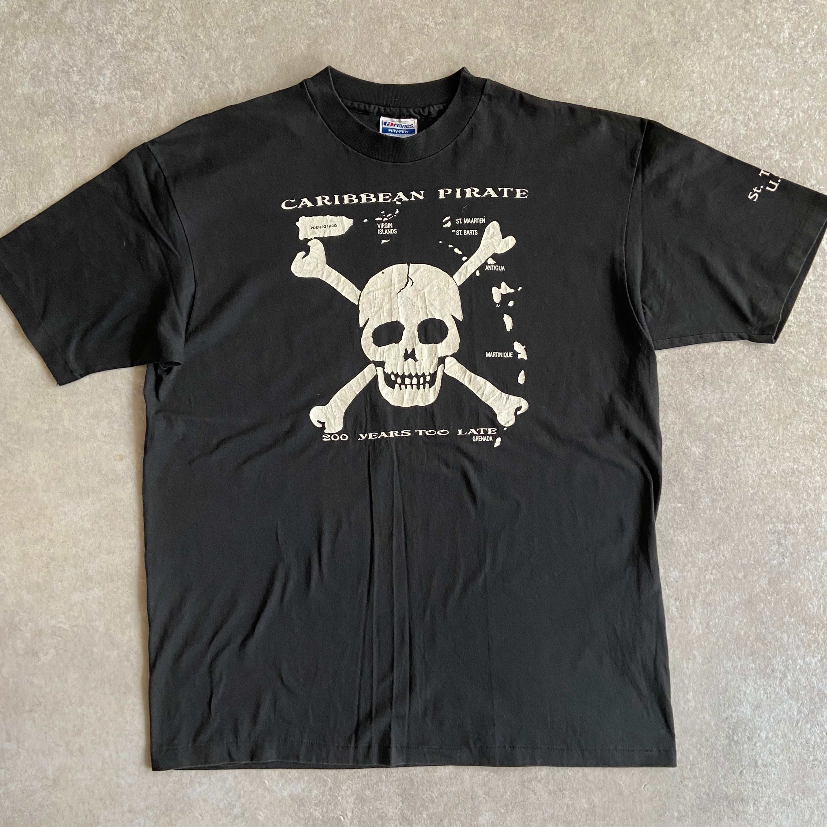 1990s Caribbean Pirates Tee XL Made in USA H065