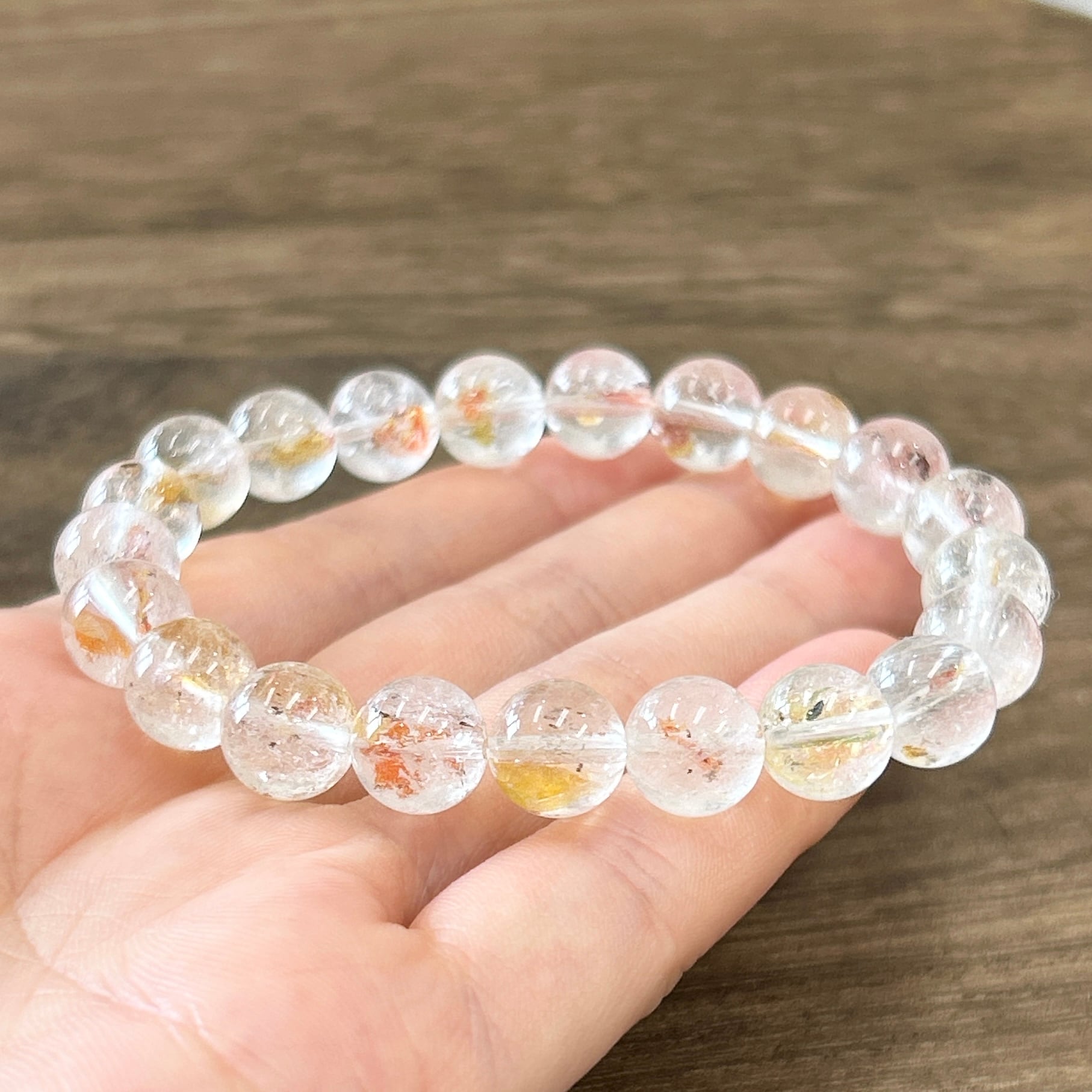 金魚水晶】ライモナイトインクォーツ♪9ミリ♪天然石♪天然石