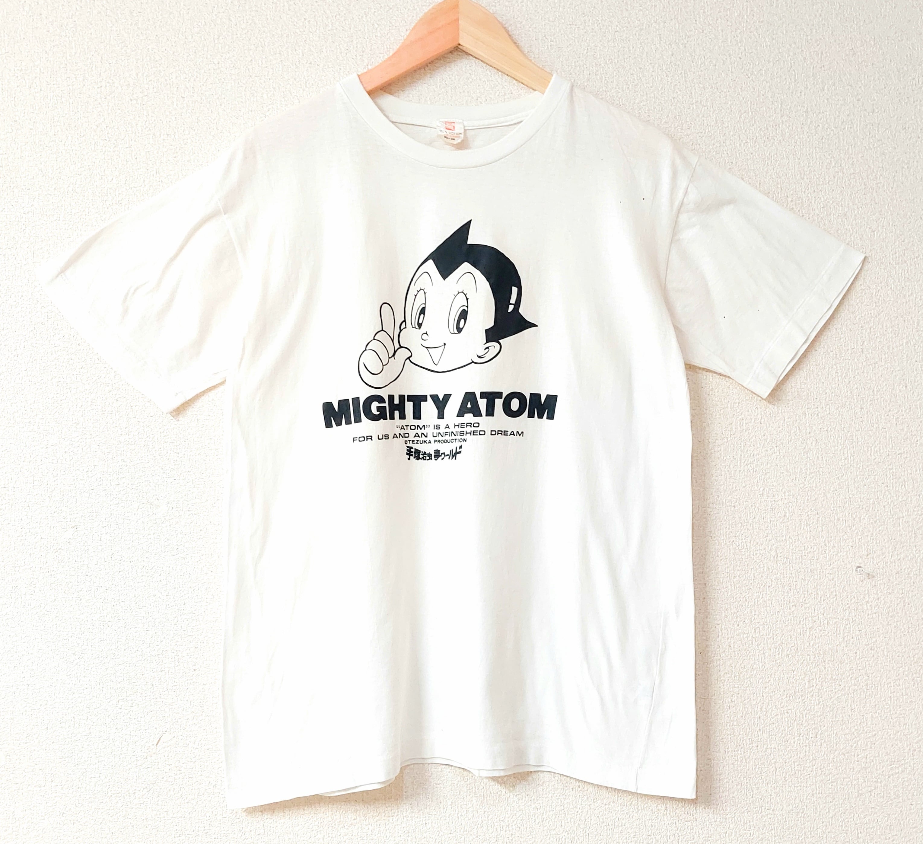 80's MIGHTY ATOM 鉄腕アトム 手塚治虫 夢ワールド Tシャツ L 