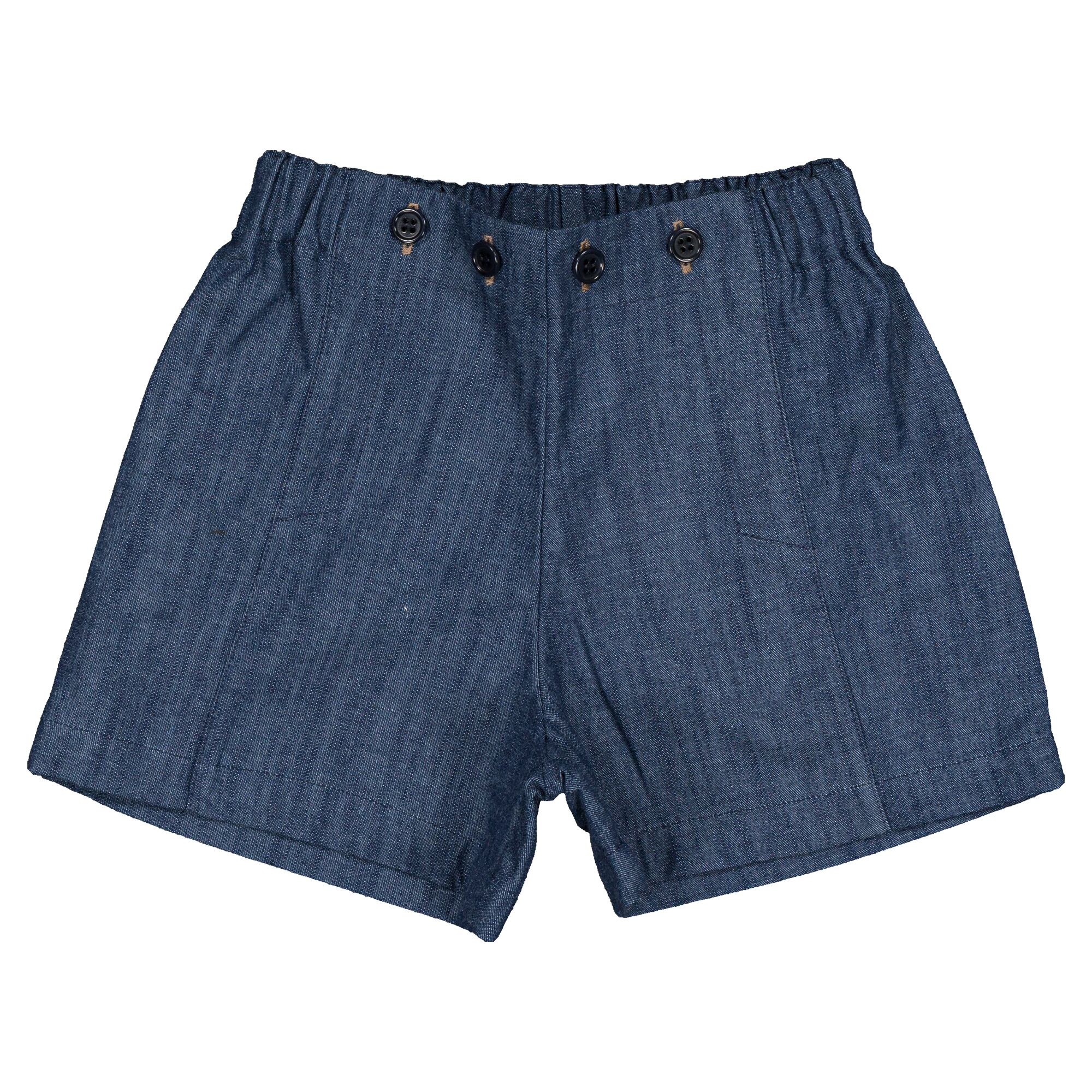 【予約・特典あり】Maison Marelle / Short SOUFFLOT - blue denim / 10Y~12Y