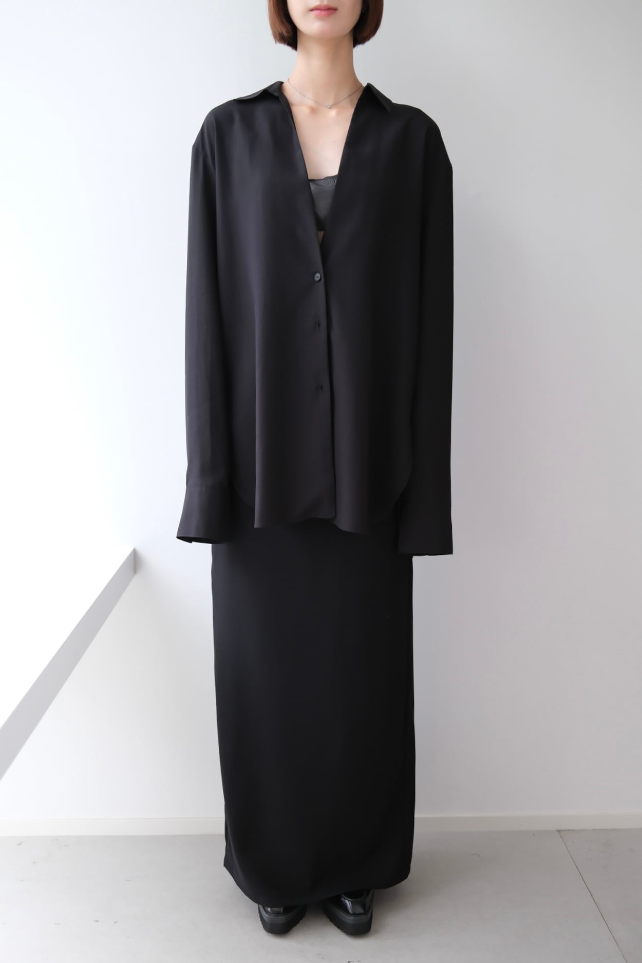 TODAYFUL Silky Skipper Shirts シルキースキッパーシャツ Black