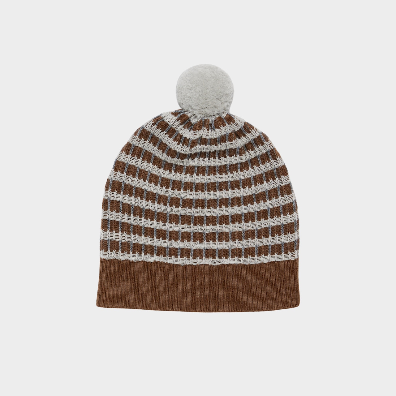 ＜FUB＞Kids マルチ ニットキャップ Multi Hat ( hazel melange/ light grey) - 1
