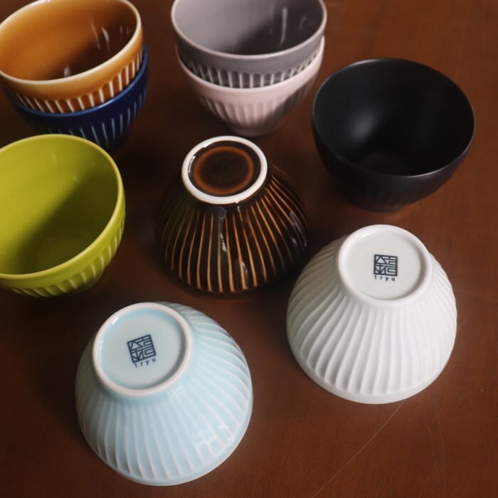 波佐見焼 一龍陶苑 煎茶碗 湯呑み しのぎ Hasami-yaki Cup #002 | 和
