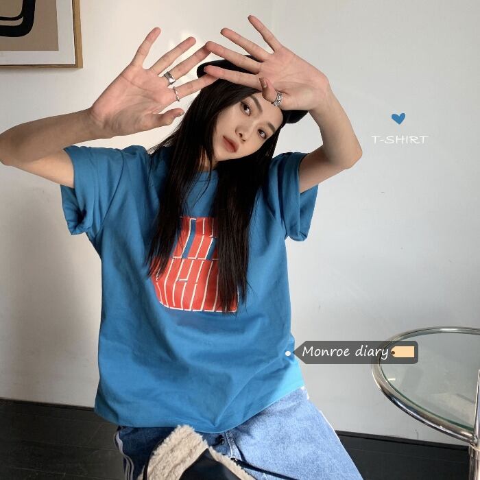 スプリングTシャツ シャツ ルーズジャケット 春物 モンロー60280828874