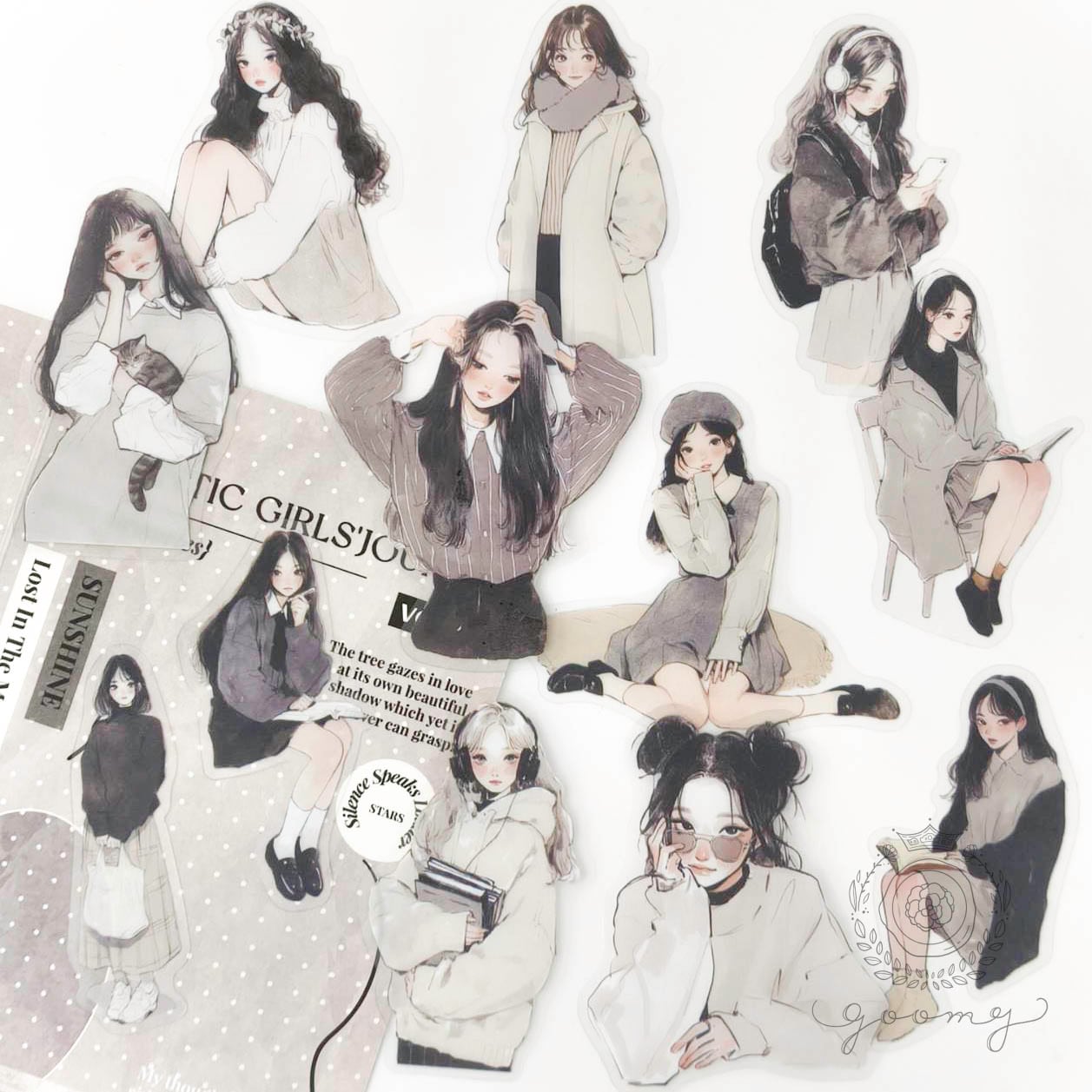 イラストフレークシール GIRL'S JOURNAL1 <S857>